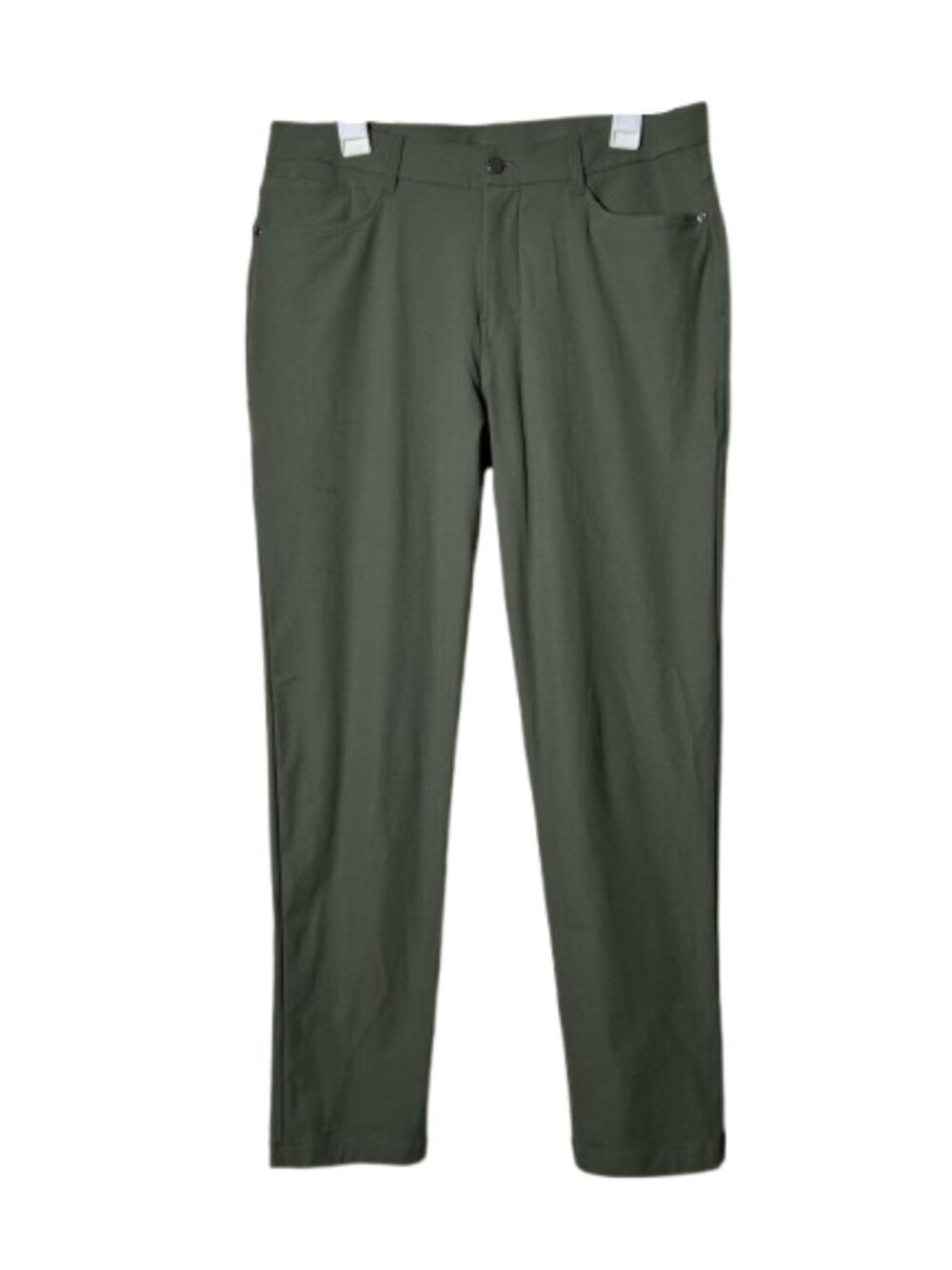 Lululelmon green ABC classic fit 5 pocket pants warpstreme men's 32x32